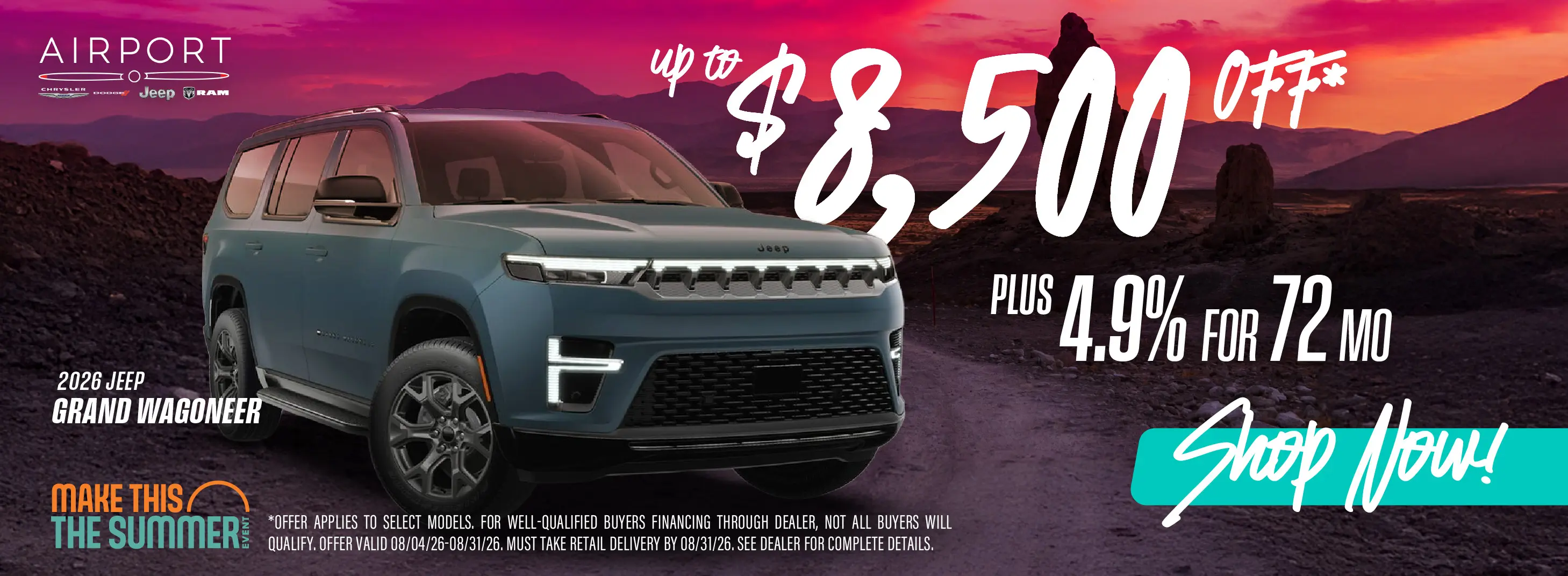 Up to $8,500 off + rates as low as 4.9% for 72 months