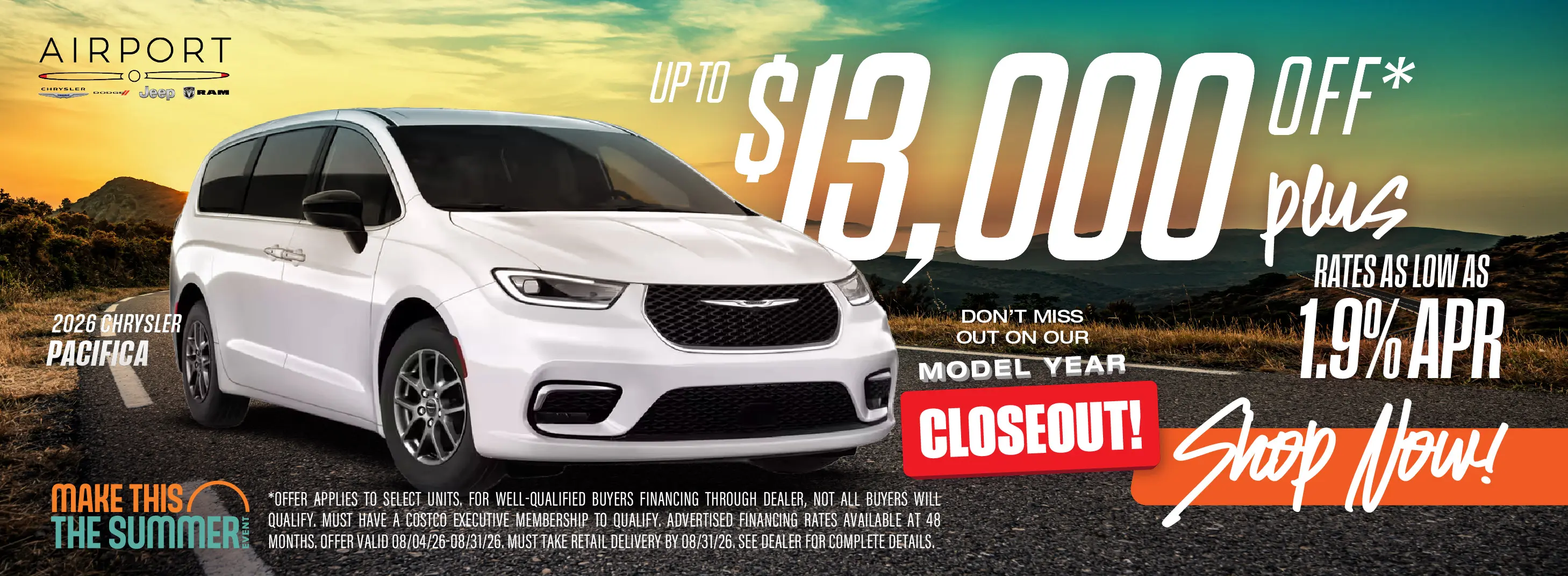 Up to $13,000 Off + Rates as low as 1.9%