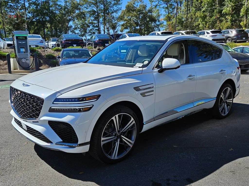 Exterior of a New Genesis GV80 Coupe