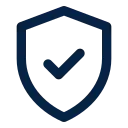 Lifetime warranty shield icon