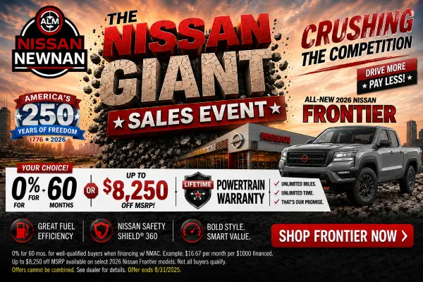 2026 Nissan Frontier / 0% for 60 months or up to $8,250 off MSRP