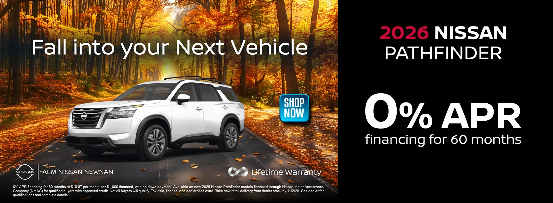 2026 Nissan Pathfinder / 0% APR for 60 months 2026 Nissan Pathfinder
