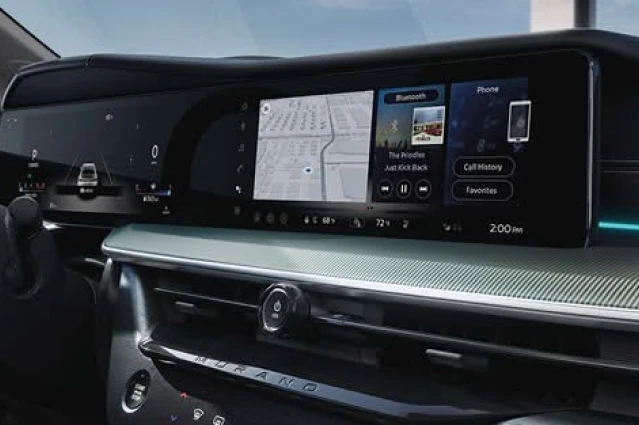 Interior of a 2026 Nissan Murano showing luxury seating