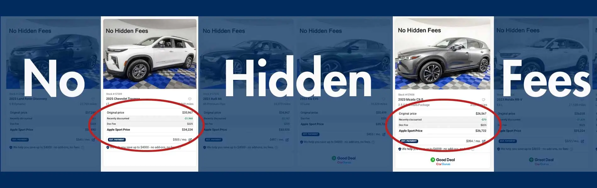 No hidden fees