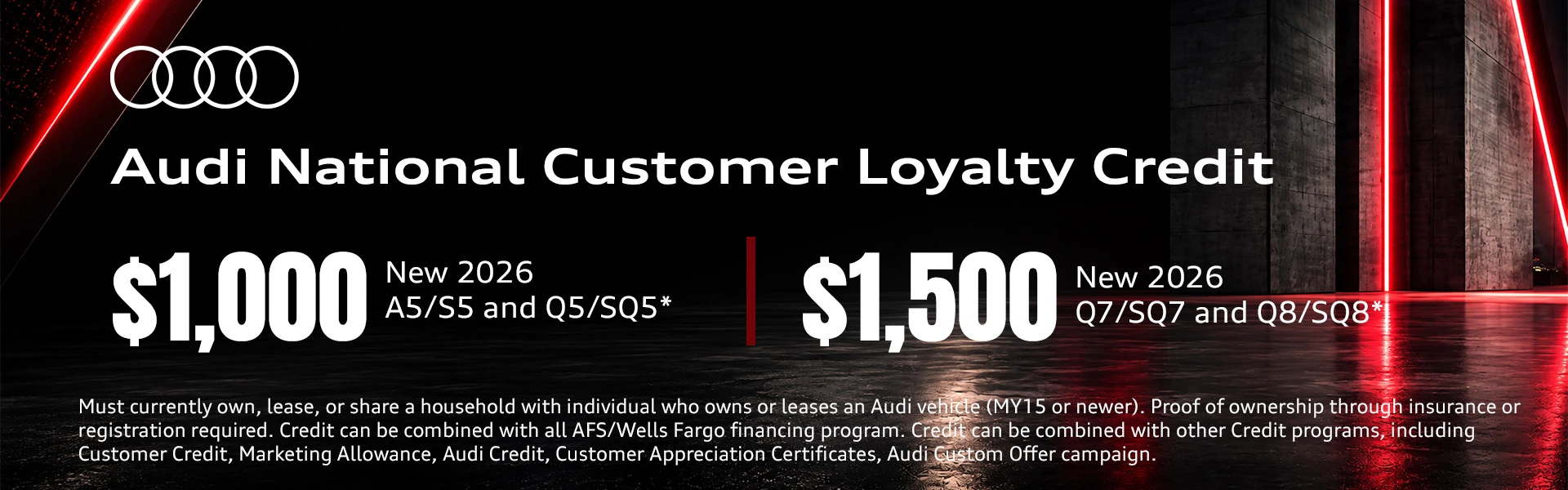 Audi National Customer Loyalty Credit