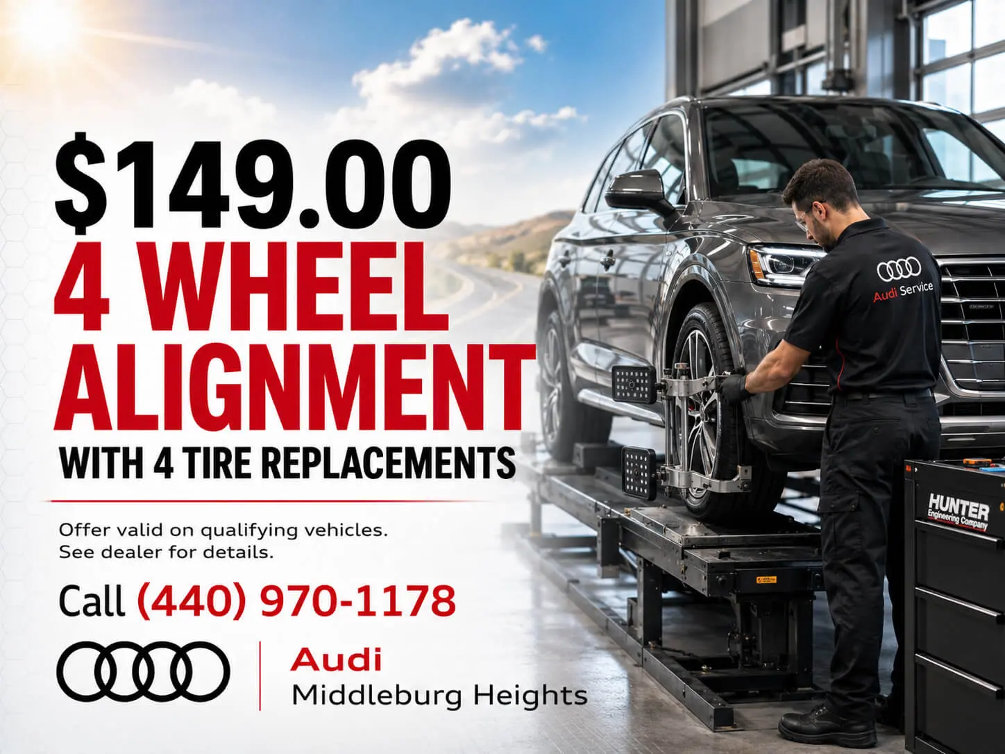 $149.00 4 Wheel Alignment