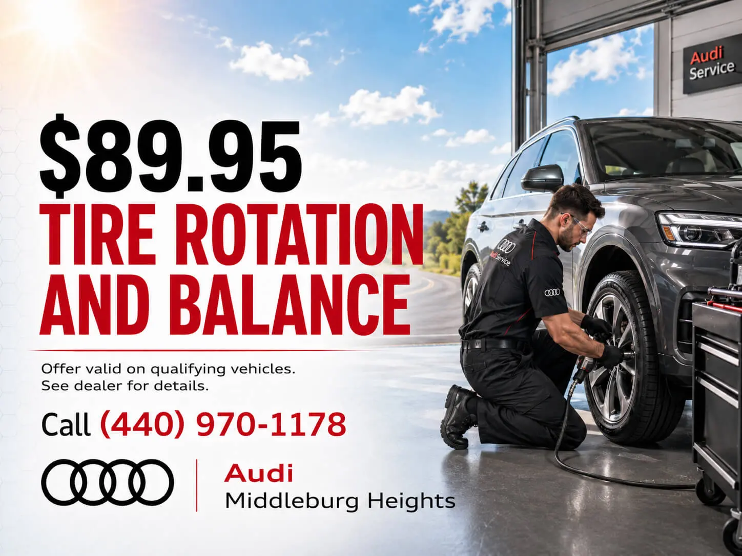 $89.95 Tire Rotation and Balance