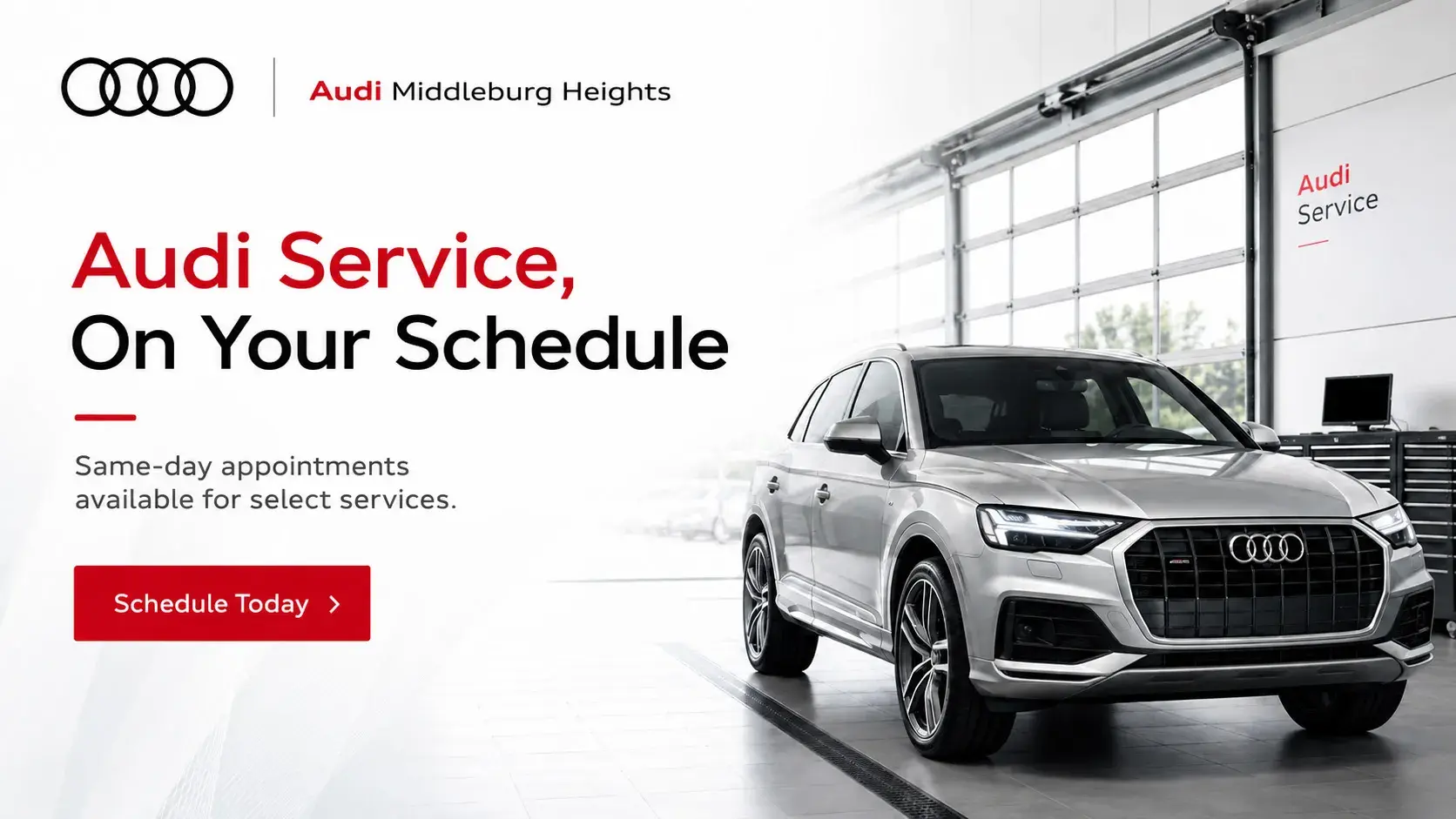 Audi service center in Middleburg Heights, OH