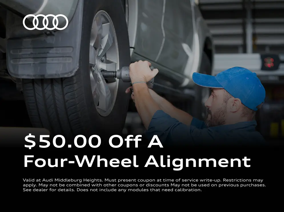 $50.00 off a four-wheel alignment