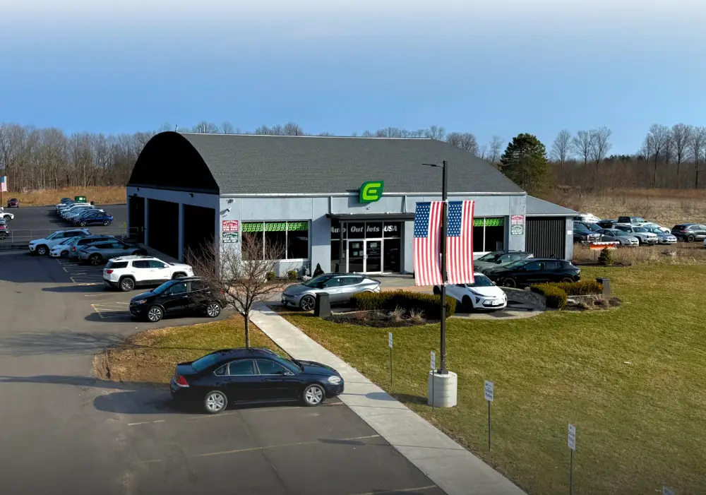 Exterior of Auto Outlets USA and Electric Car Corner in Farmington, NY