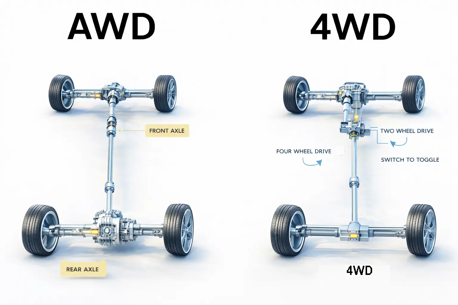 4WD and AWD schemes