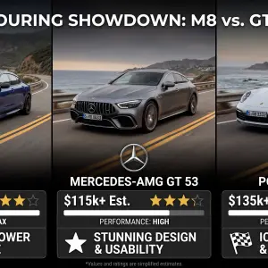 BMW M8 vs. AMG GT 53 vs. Porsche 911: Grand Tourer Duel