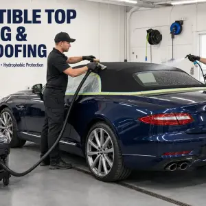 Convertible Top Preservation: Deep Cleaning and Fabric Waterproofing