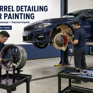 Highline Wheel Presentation Deep Barrel Decontamination and Brake Caliper Refinishing