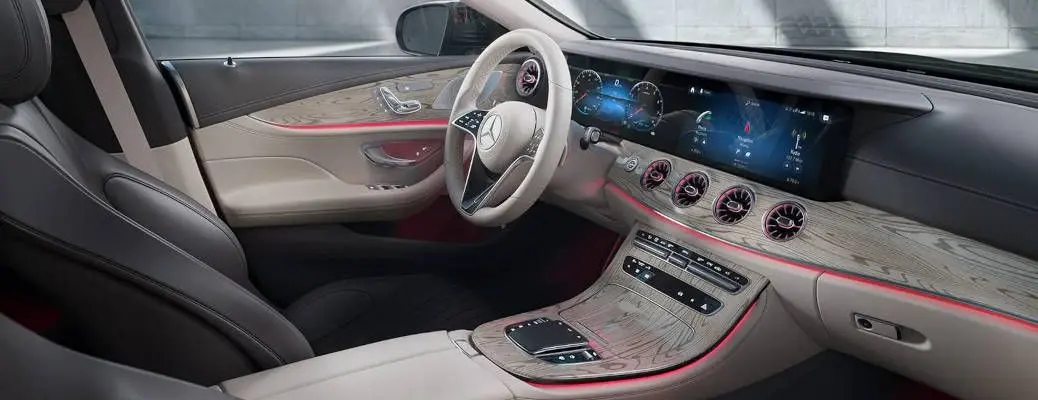 The cockpit of the Mercedes CLS.