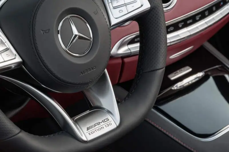 The badged steering wheel in the the 2017 Mercedes AMG S63 Edition 30.