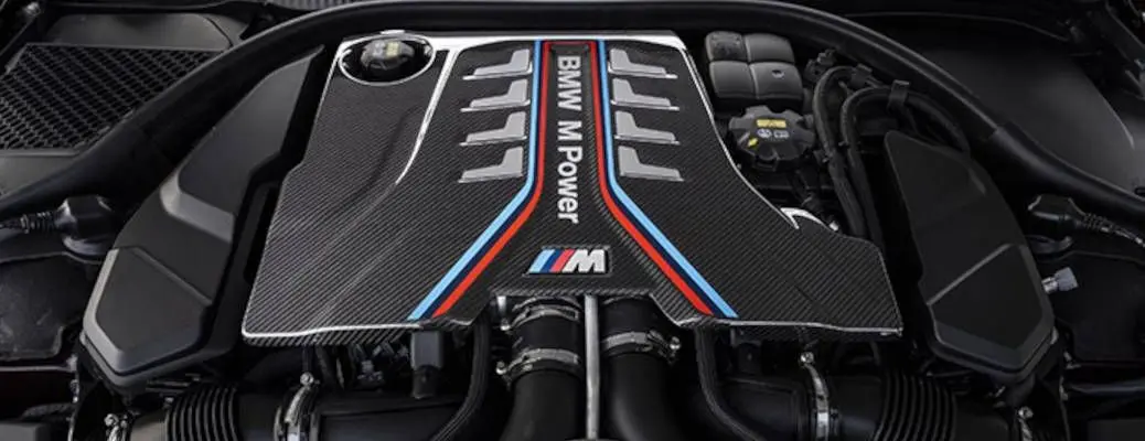 A BMW twin-turbo motor