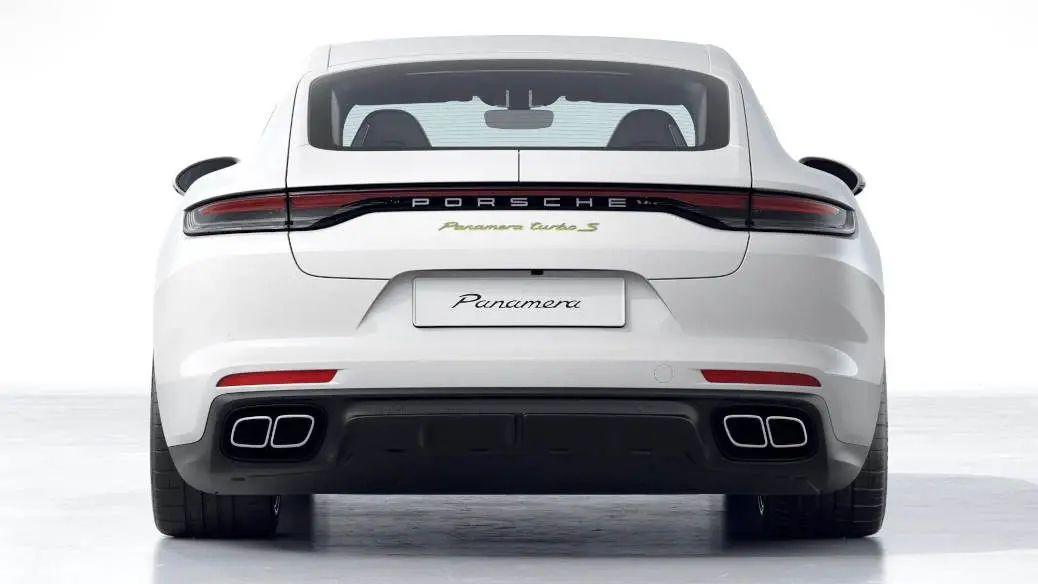 Rear view of 2018 Porsche E-Hybrid