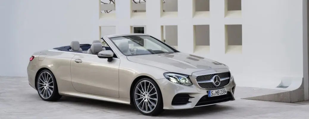 The 2017 Mercedes E Class coupe exterior side.