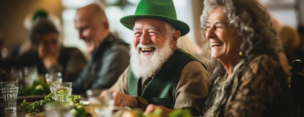 People celebrating St. Patrick's Day near Dallas.