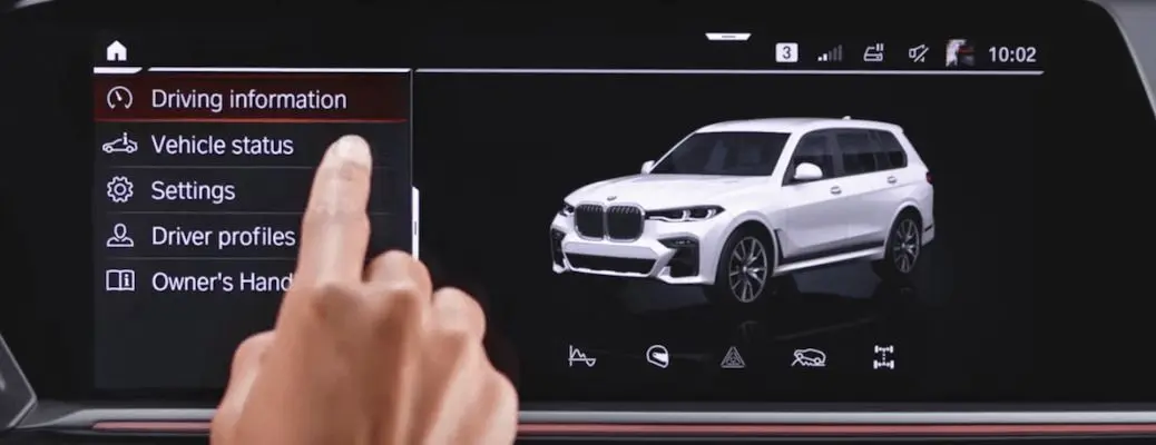 BMW Gesture Control screen and user.