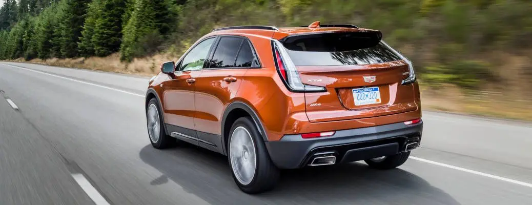 A rear view of the 2019 Cadillac XT4