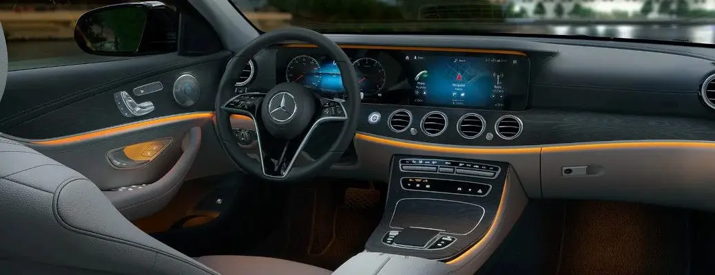 The Mercedes Benz digital dashboard.