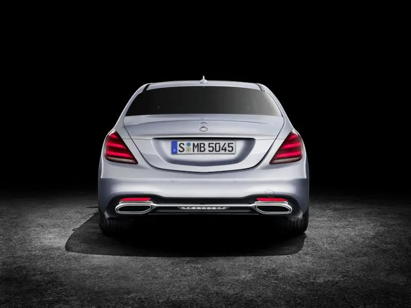 Rear view of the new S-class model