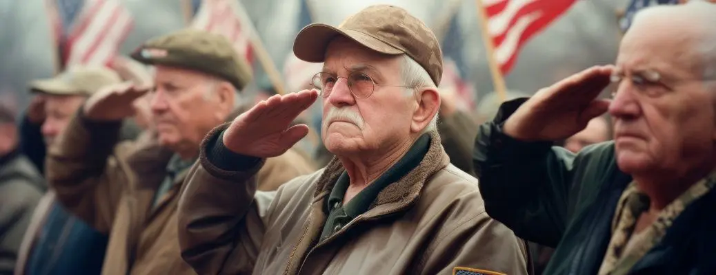 Veterans saluting on Memorial Day