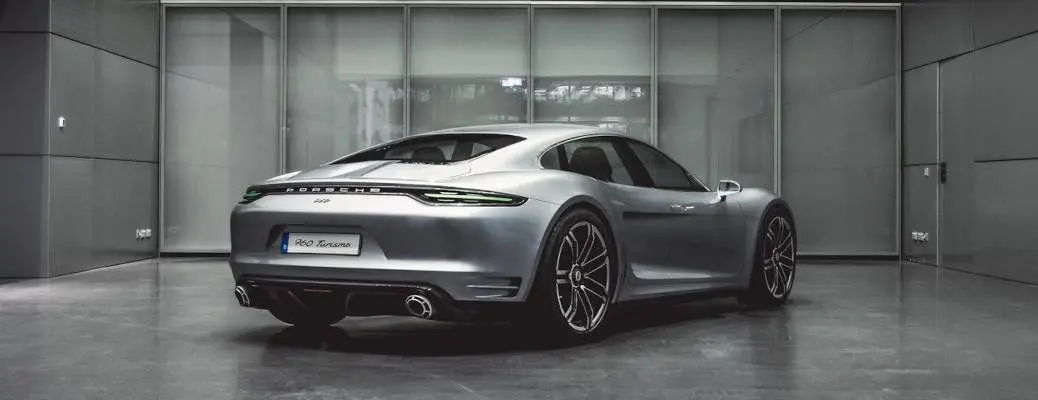 A rear view of the Porsche 960.