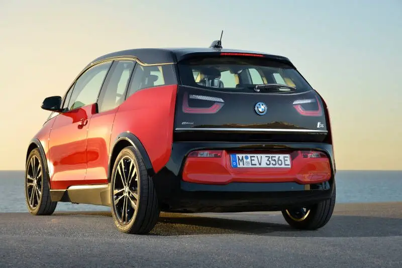 A rear view of the BMW i3 exterior.