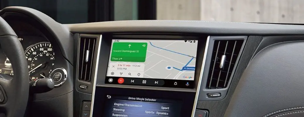 The Infiniti Intouch navigation screen.