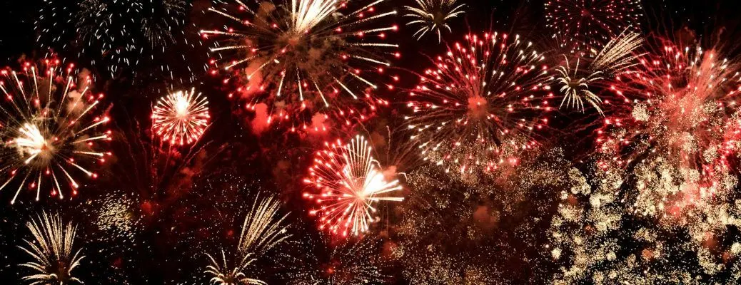 A fireworks display.