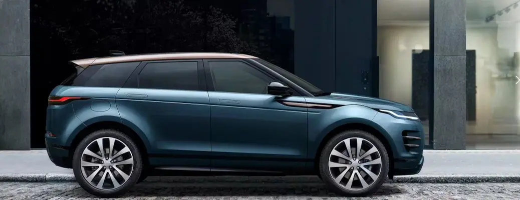 A side exterior view of the Range Rover Evoque.