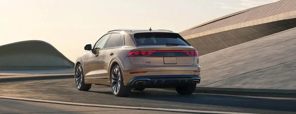 Rear view of the Audi Q8