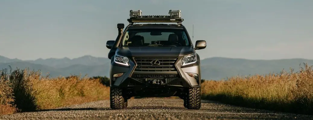 The Lexus GXOR concept vehicle from the front.
