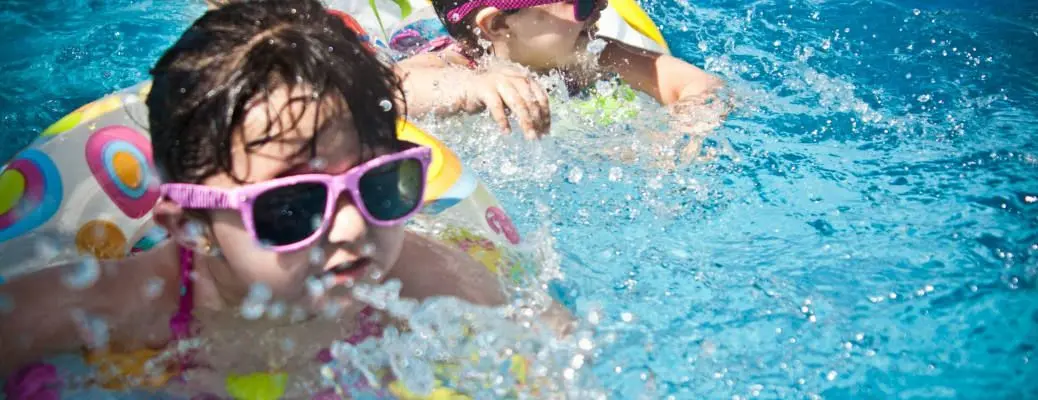 Kids swimming