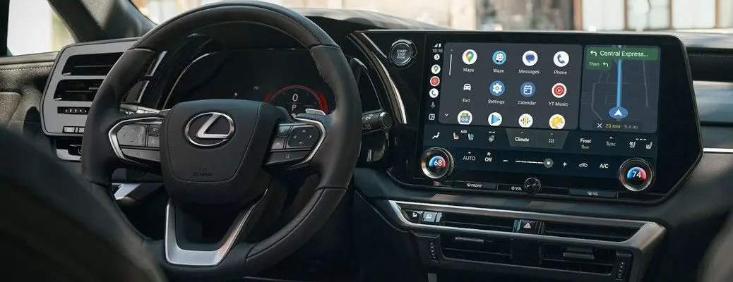 The infotainment center of a Lexus RX.