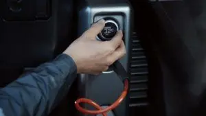 The integrated air compressor in the Land Rover Defender.