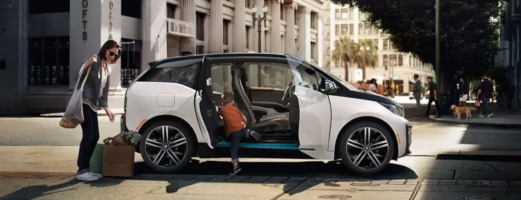 A side view of the BMW i3.