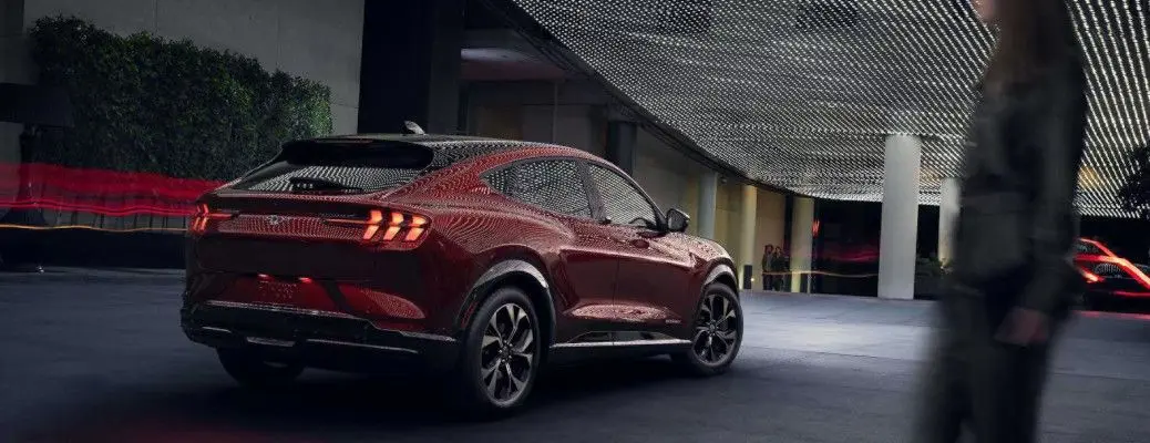 The Mustang Mach E exterior.