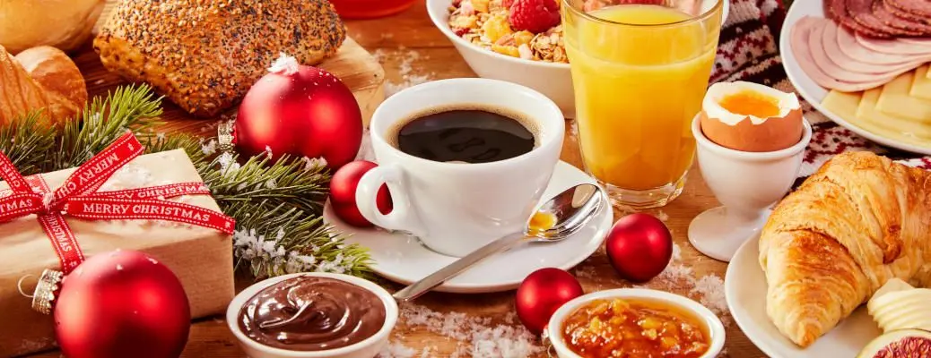 Tasty fresh Christmas Intercontinental breakfast