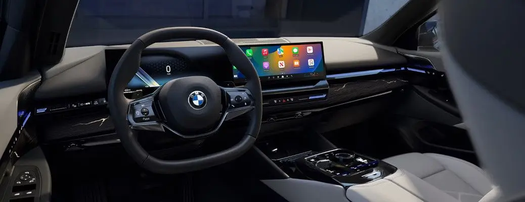 The infotainment system and controls in a BMW.