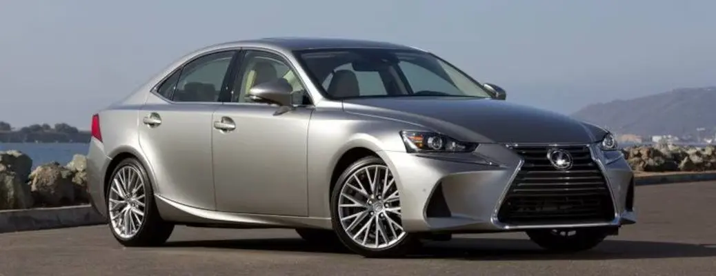 A side view of a 2019 Lexus IS sedan.