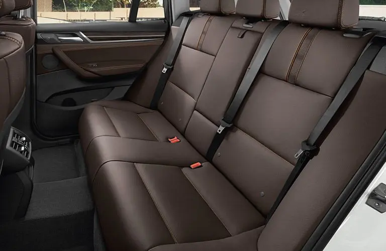 Rear seats of the 2017 BMW X3
