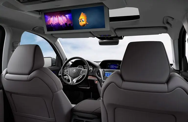 Steering wheel and front seats of the 2017 Acura MDX