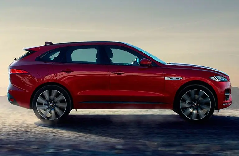 Side view of the 2017 Jaguar F-PACE
