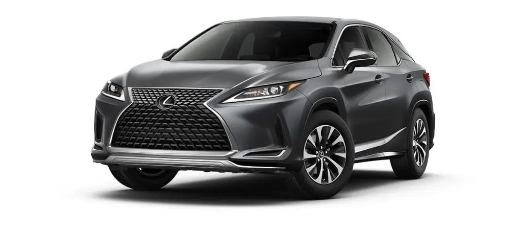 Nebula Gray Pearl 2020 Lexus RX on White Background