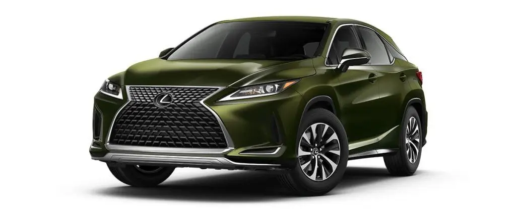 Nori Green Pearl 2020 Lexus RX on White Background