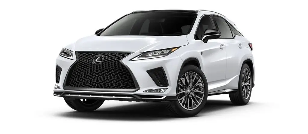 Ultra White 2020 Lexus RX on White Background